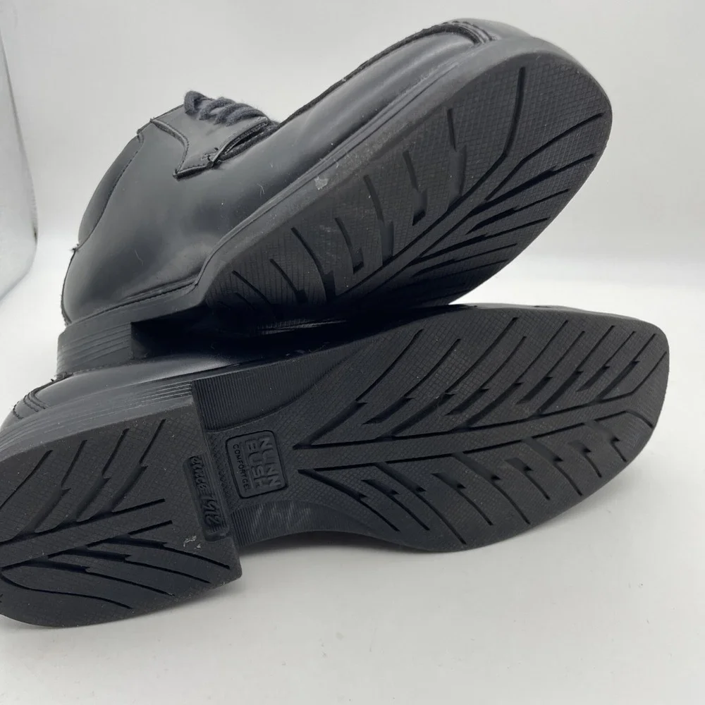 Nunn Bush 8.5M Oxford Mens Black Leather Shoe Comfort Gel‎ Alex 81161-001 NWOB